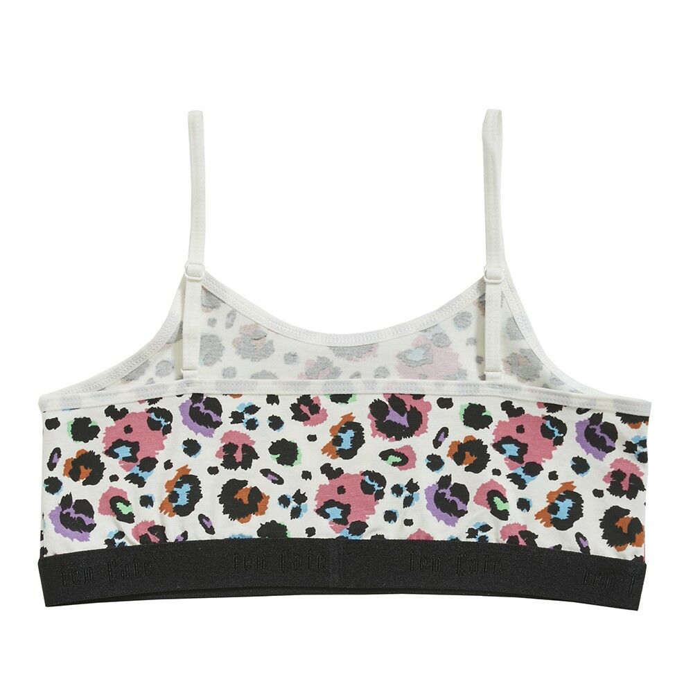 Meisjes Cotton Stretch Top Leopard Off White