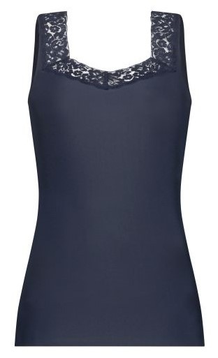 Secrets Dames Singlet Met Kant Dark Navy