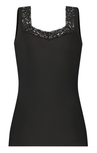 Secrets Dames Singlet Met Kant Black