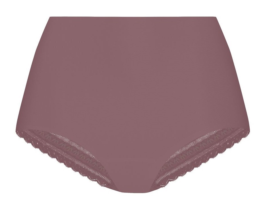 Secrets Dames High Waist Met Kant Mauve