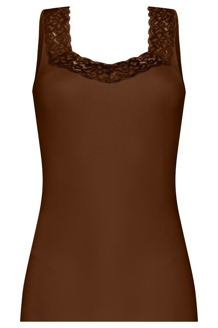 Dames Secrets Lace Singlet Coconut